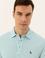 Açık Mavi Polo Yaka Slim Fit Basic T-Shirt