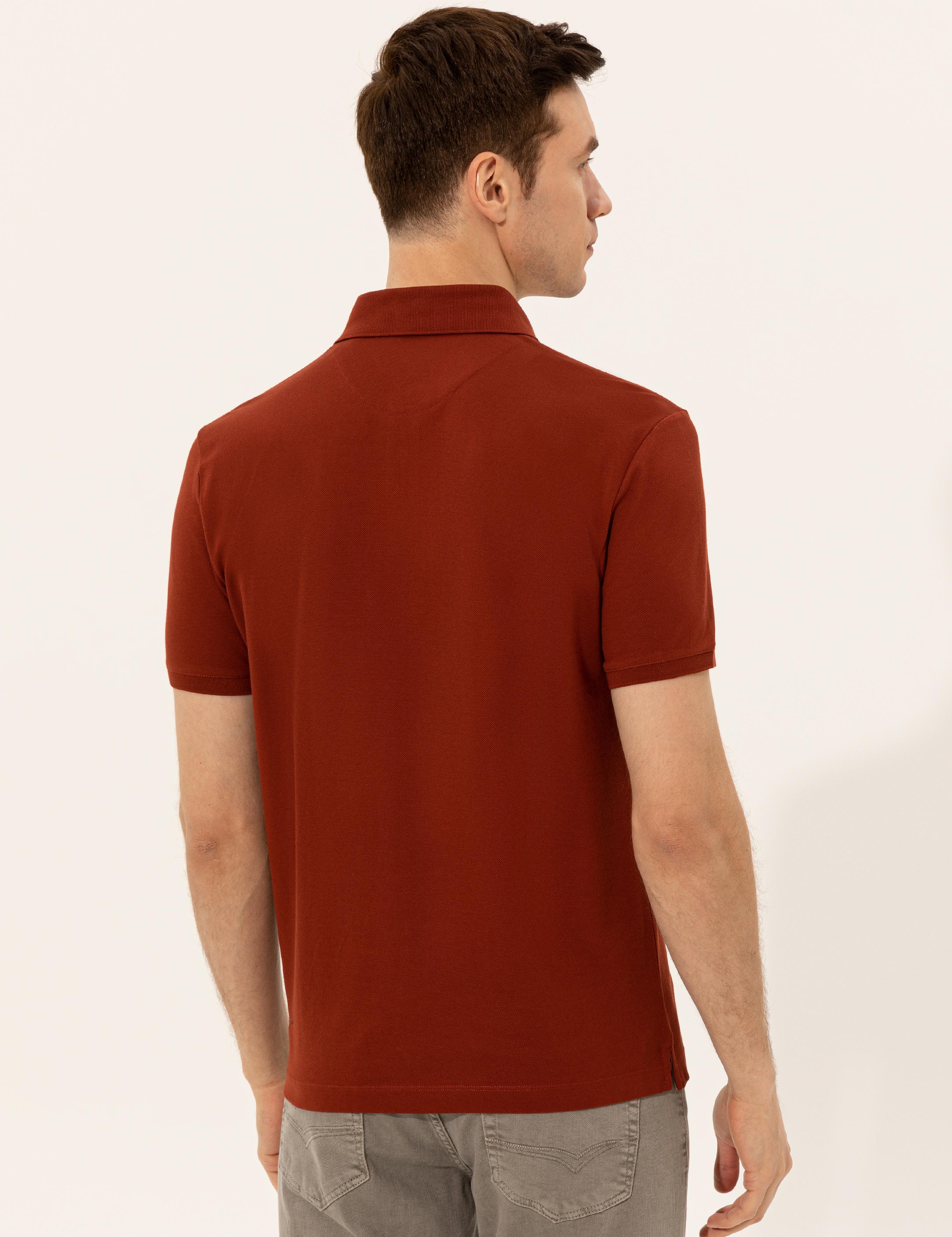 Kiremit Polo Yaka Slim Fit Basic Merserize T-shirt - 50250172001