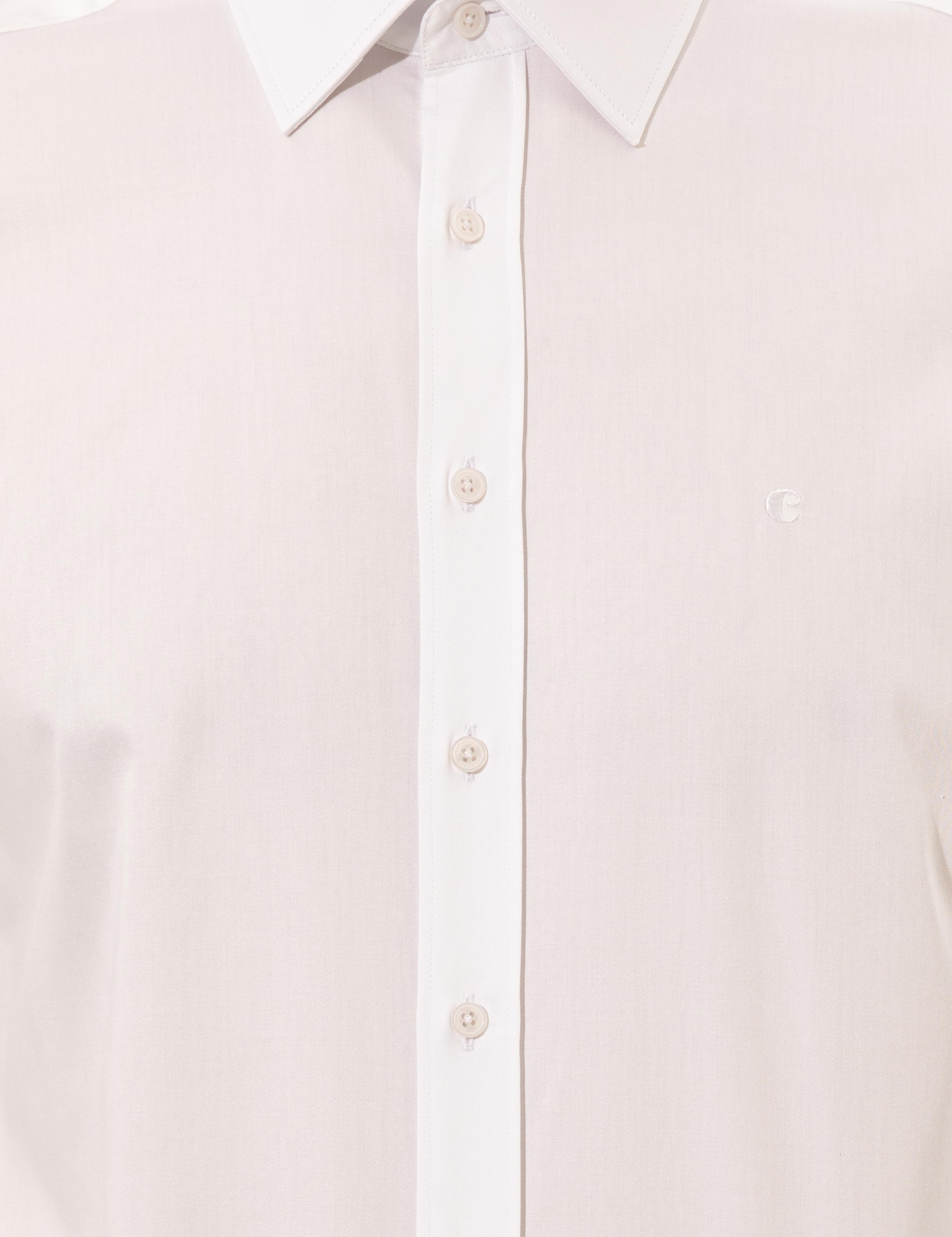 Beyaz Slim Fit % 100 Pamuk  İtalyan Yaka  Basic Gömlek - 50255242004