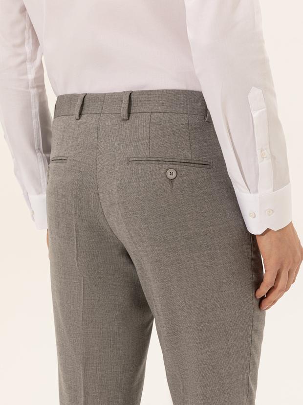 Gri Slim Fit Kumaş Pantolon