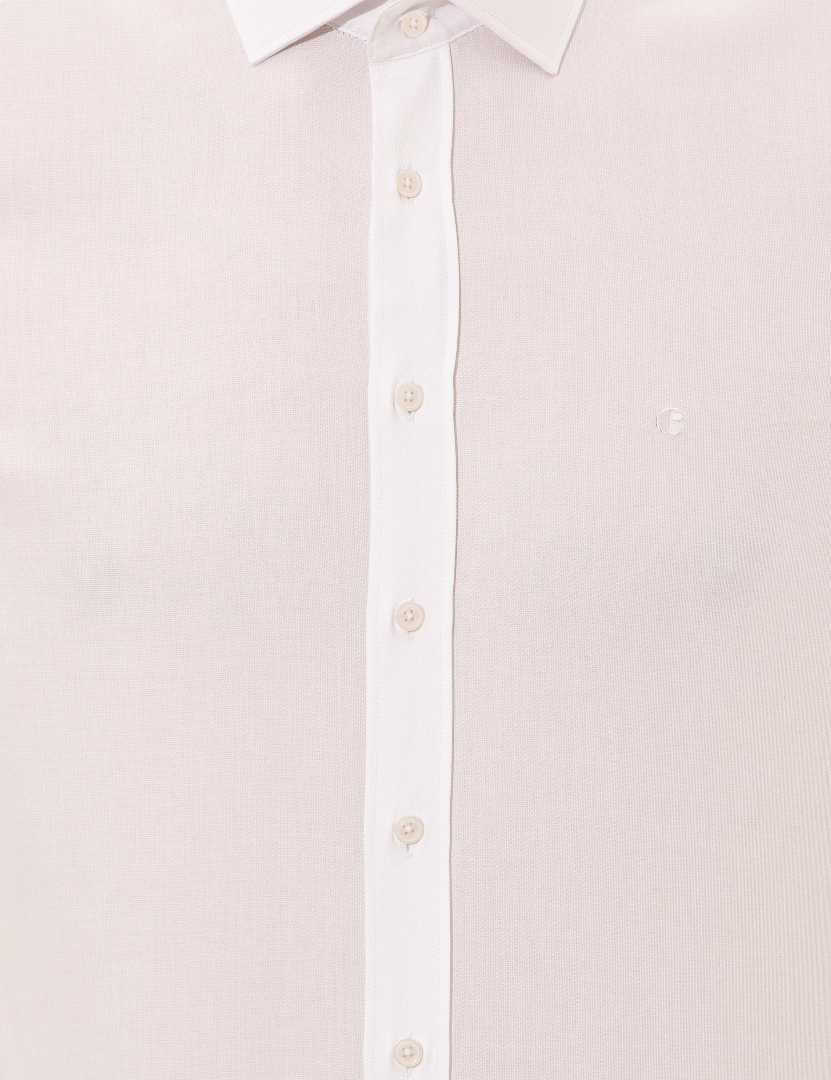 Beyaz Slim Fit Uzun Kollu Basic Gömlek - 50250818011