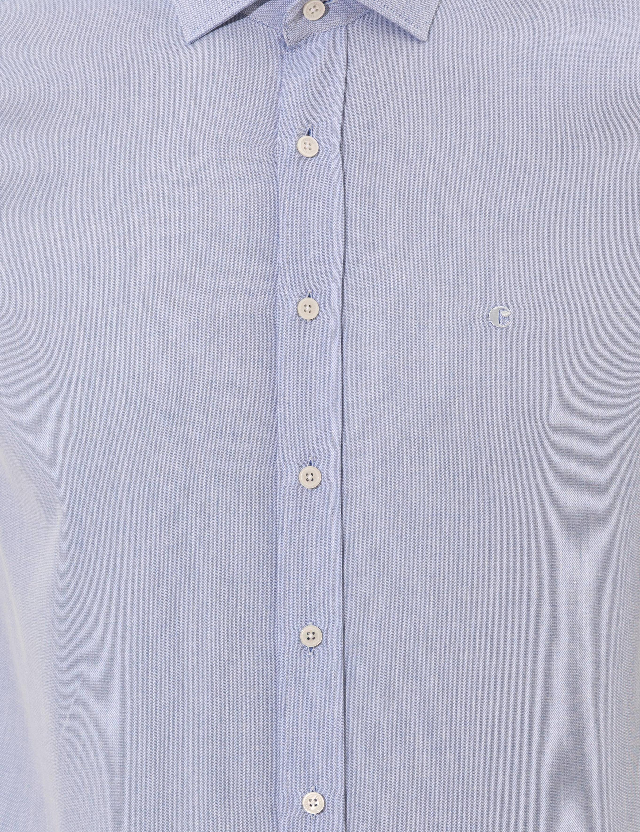 Açık Mavi Slim Fit Uzun Kollu Basic Gömlek - 50250818022