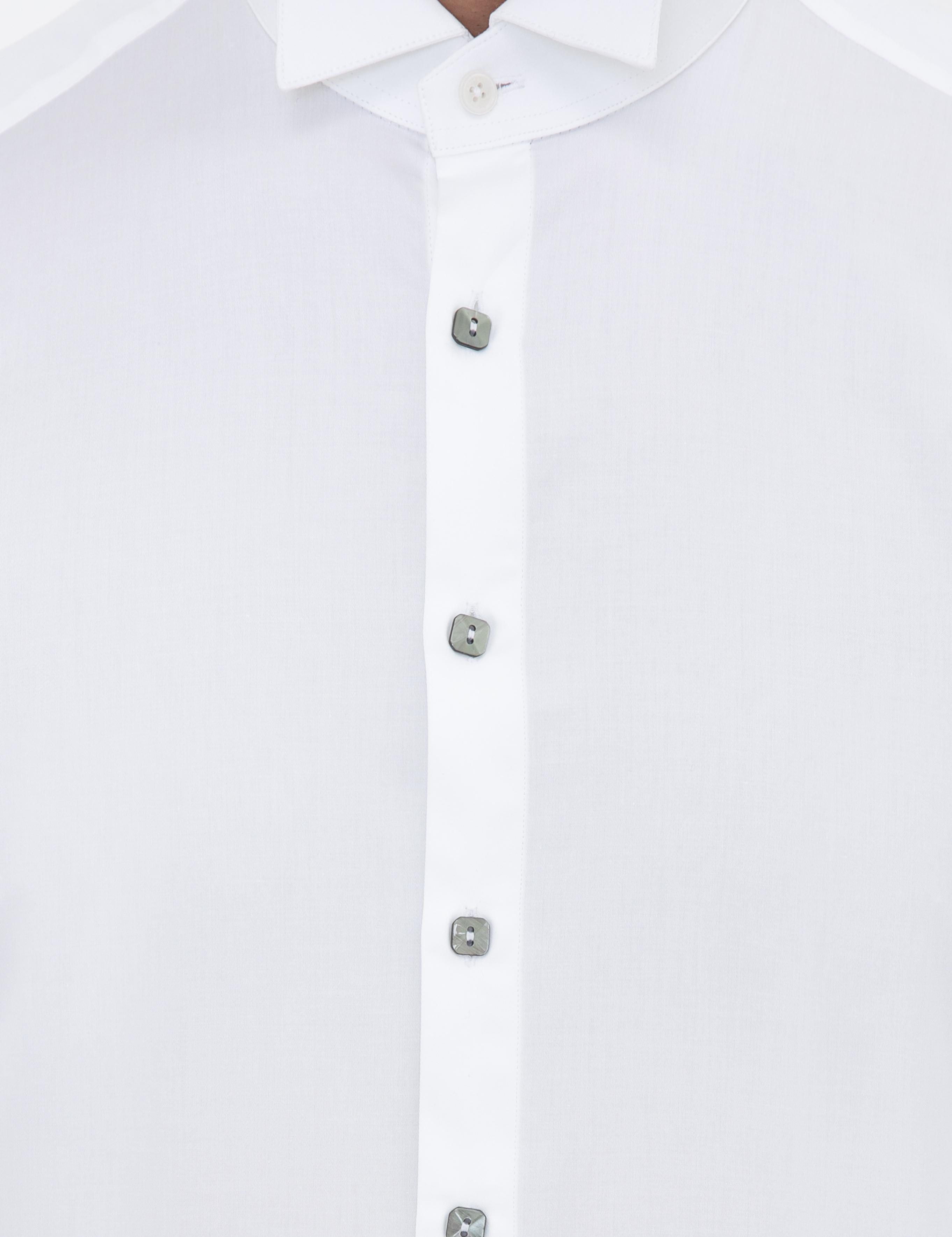 Beyaz Slim Fit Smokin Gömlek - 50235531010
