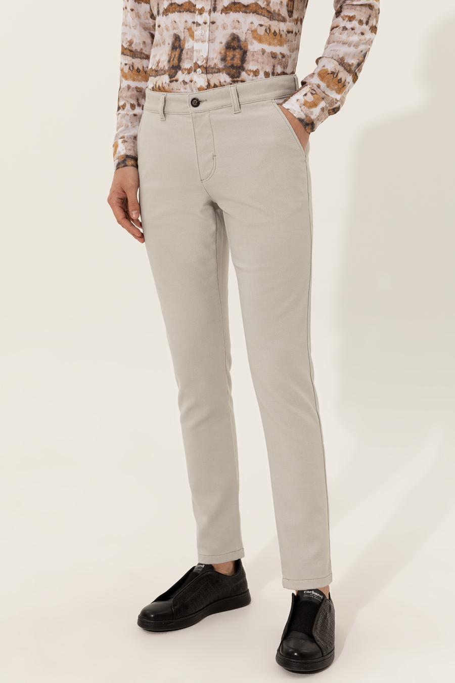 Bej Slim Fit Kanvas Pantolon - 50255855038