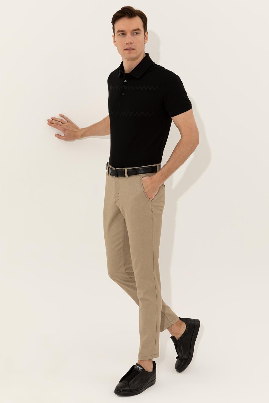 Camel Slim Fit Kanvas Pantolon - 50255855088