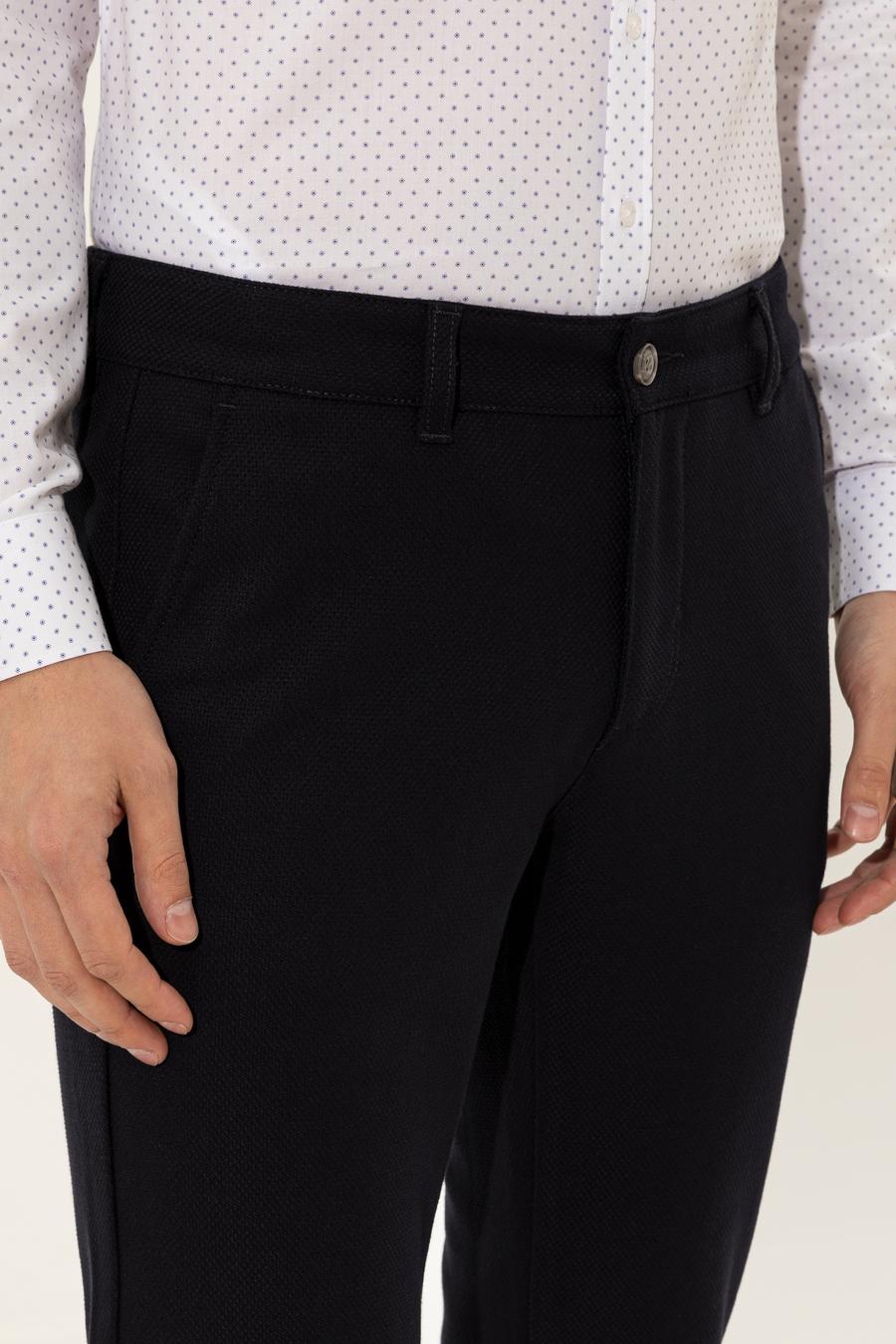 Lacivert Slim Fit Kanvas Pantolon - 50255855113