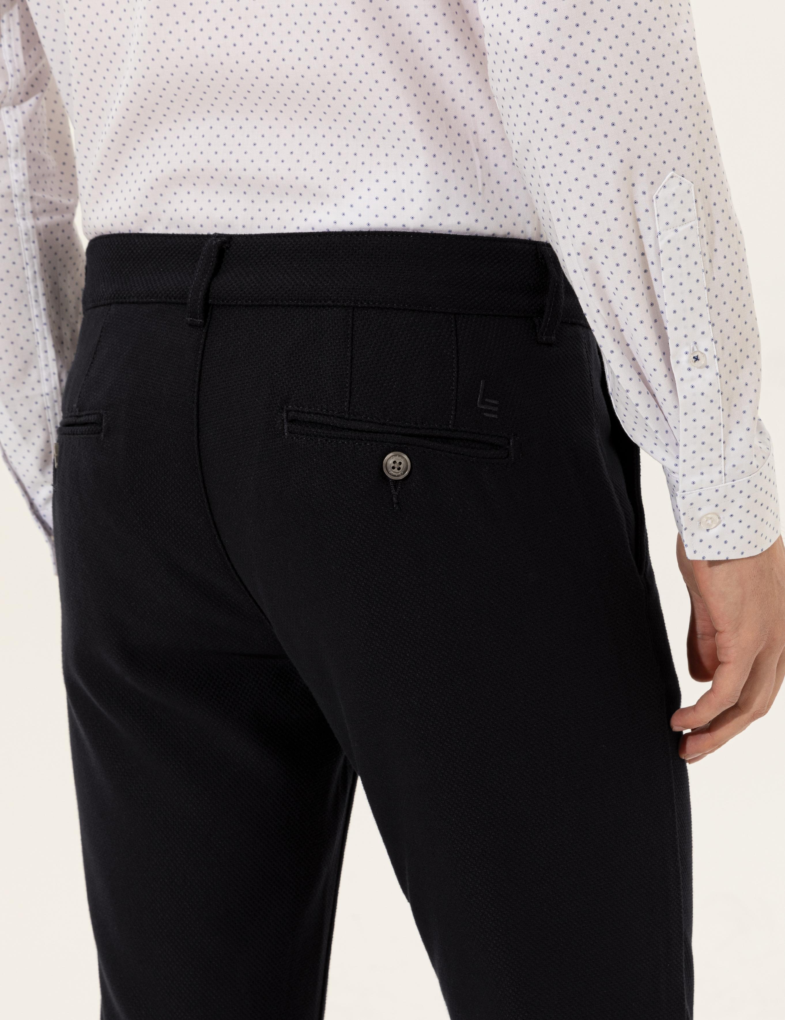 Lacivert Slim Fit Kanvas Pantolon - 50255855113
