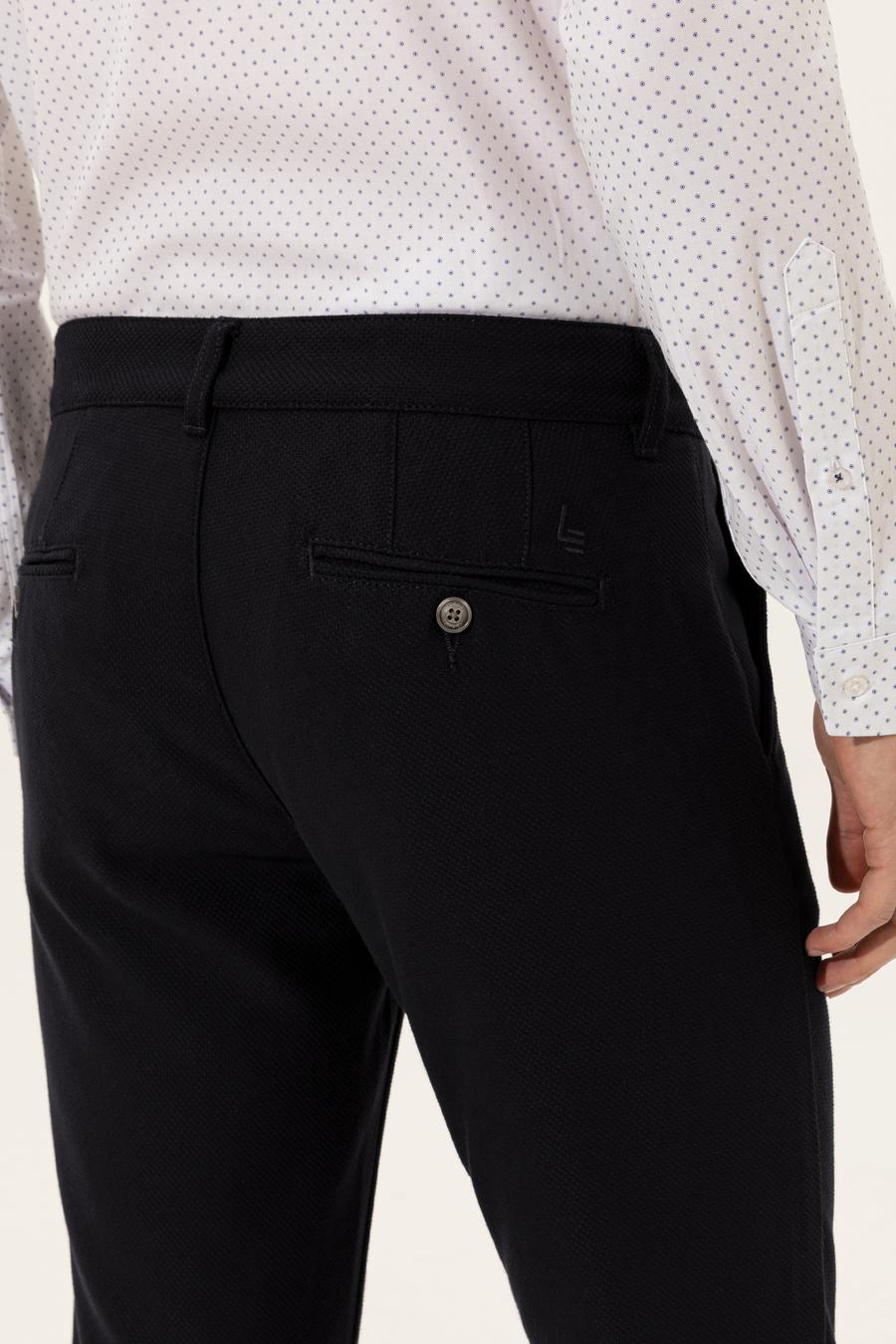 Lacivert Slim Fit Kanvas Pantolon - 50255855113