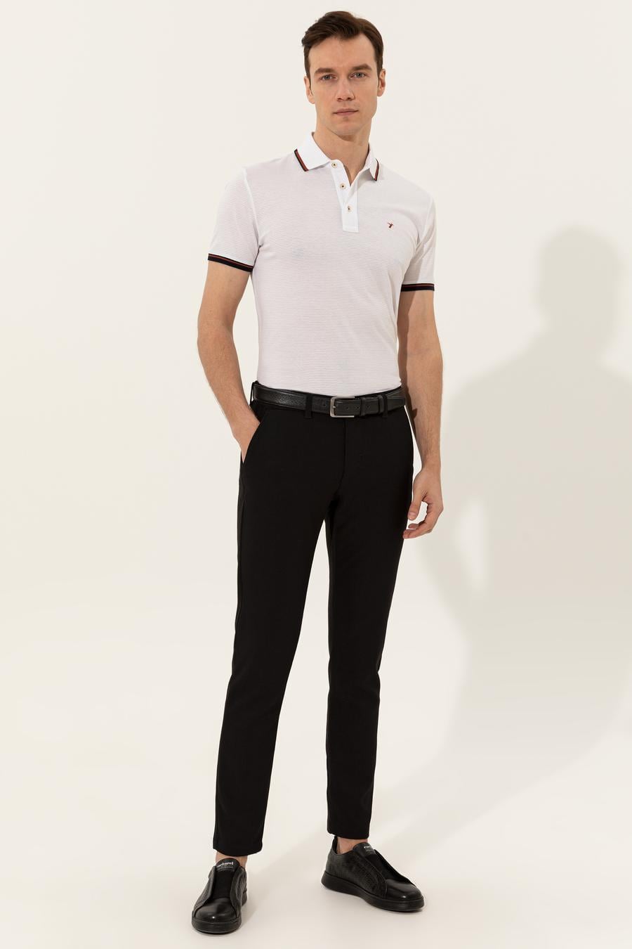 Siyah Slim Fit Kanvas Pantolon - 50255855188