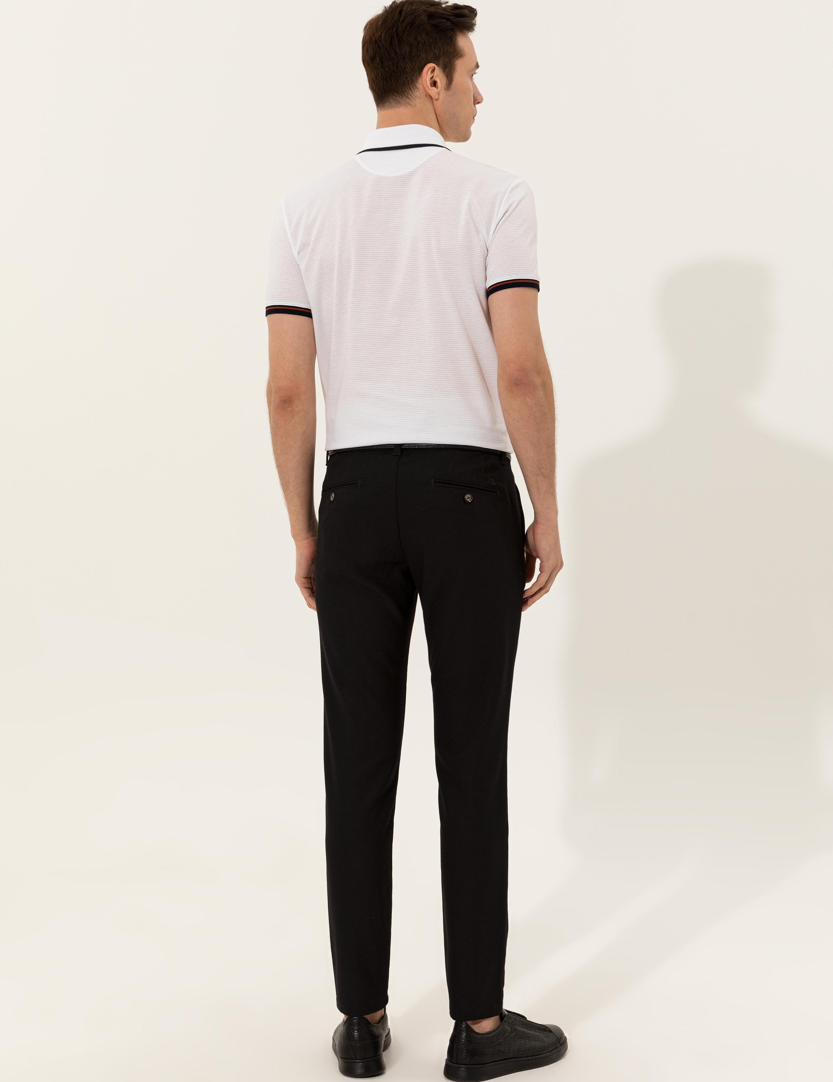 Siyah Slim Fit Kanvas Pantolon - 50255855188