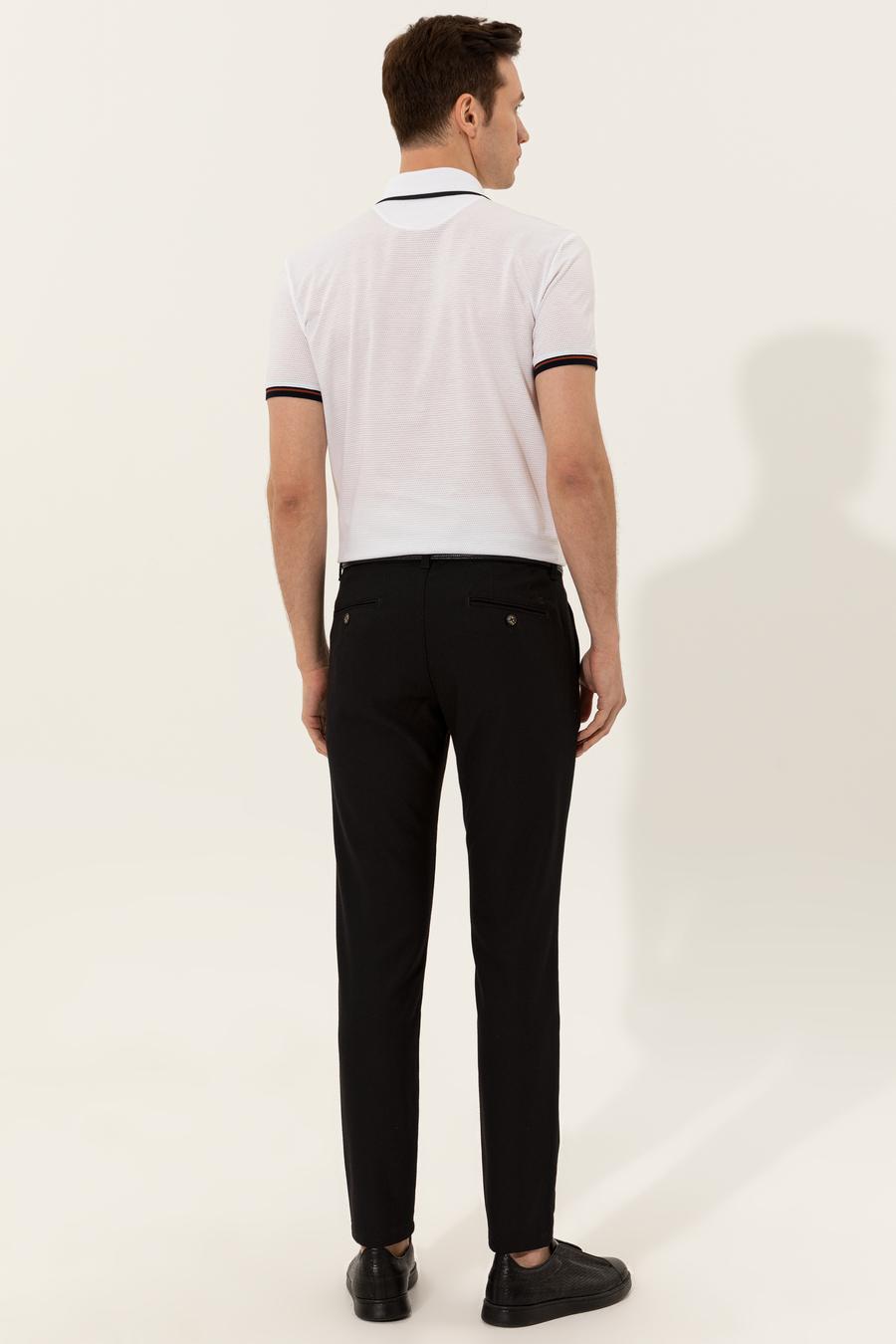 Siyah Slim Fit Kanvas Pantolon - 50255855188