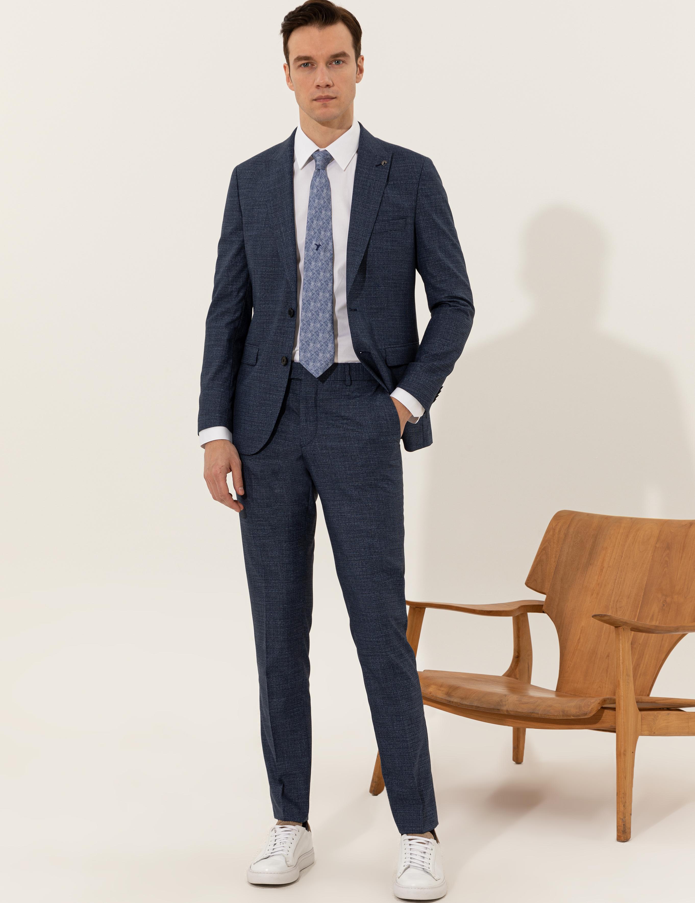 Lacivert Slim Fit Takım Elbise - 50247323005