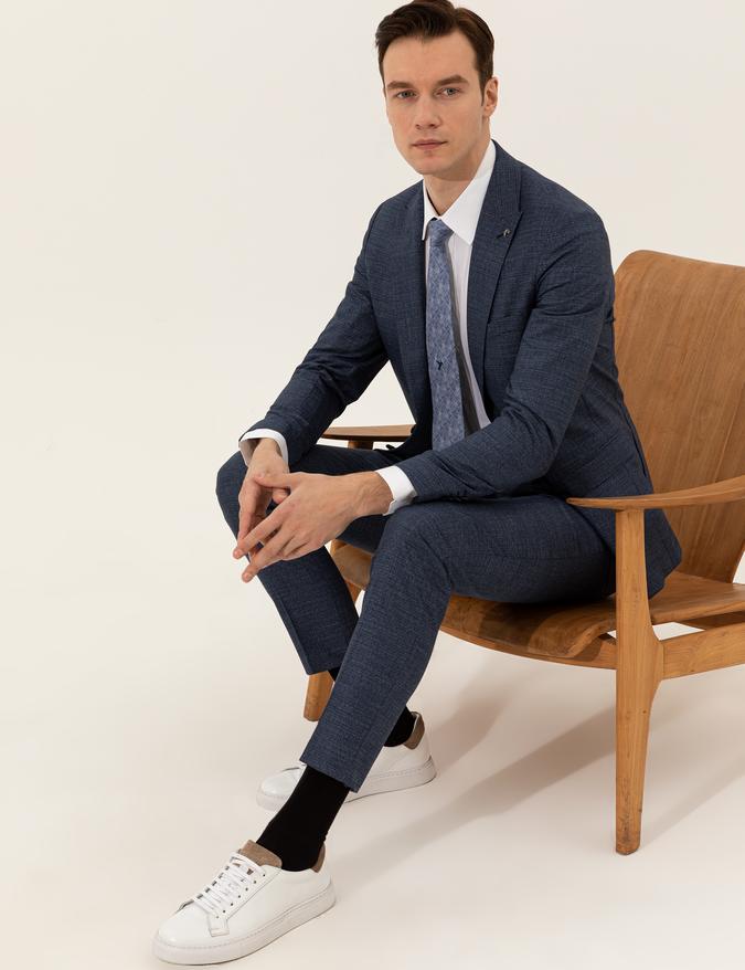Lacivert Slim Fit Takım Elbise