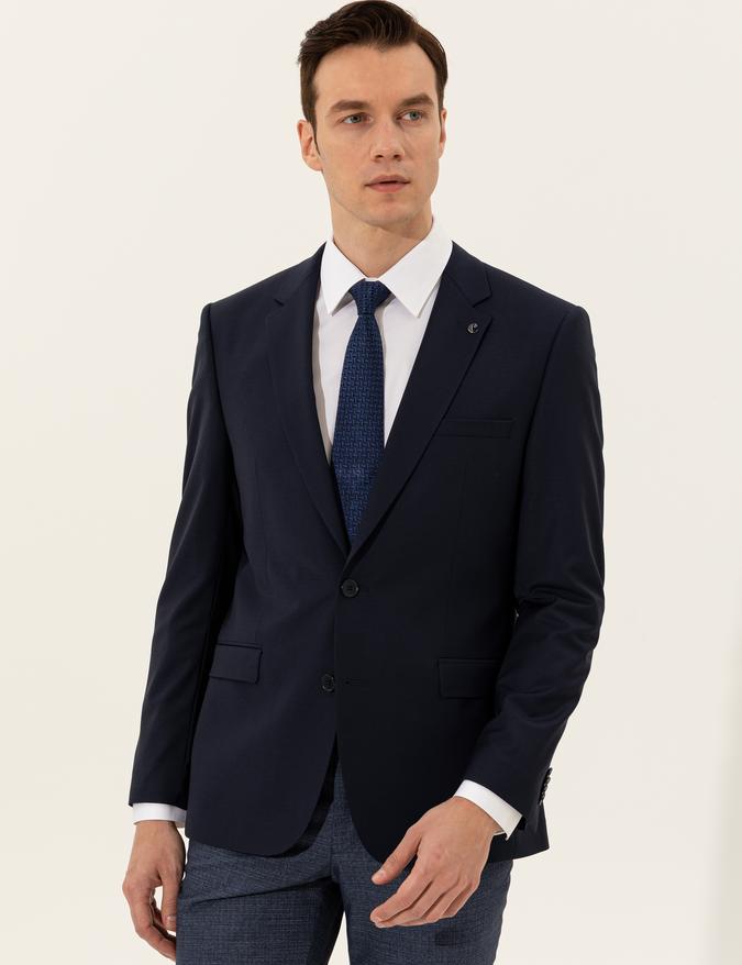 Lacivert Slim Fit Ceket