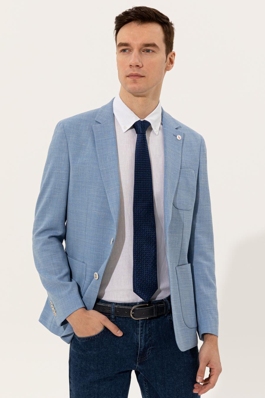 Açık Mavi Ex. Slim Fit Ceket - 50234883140