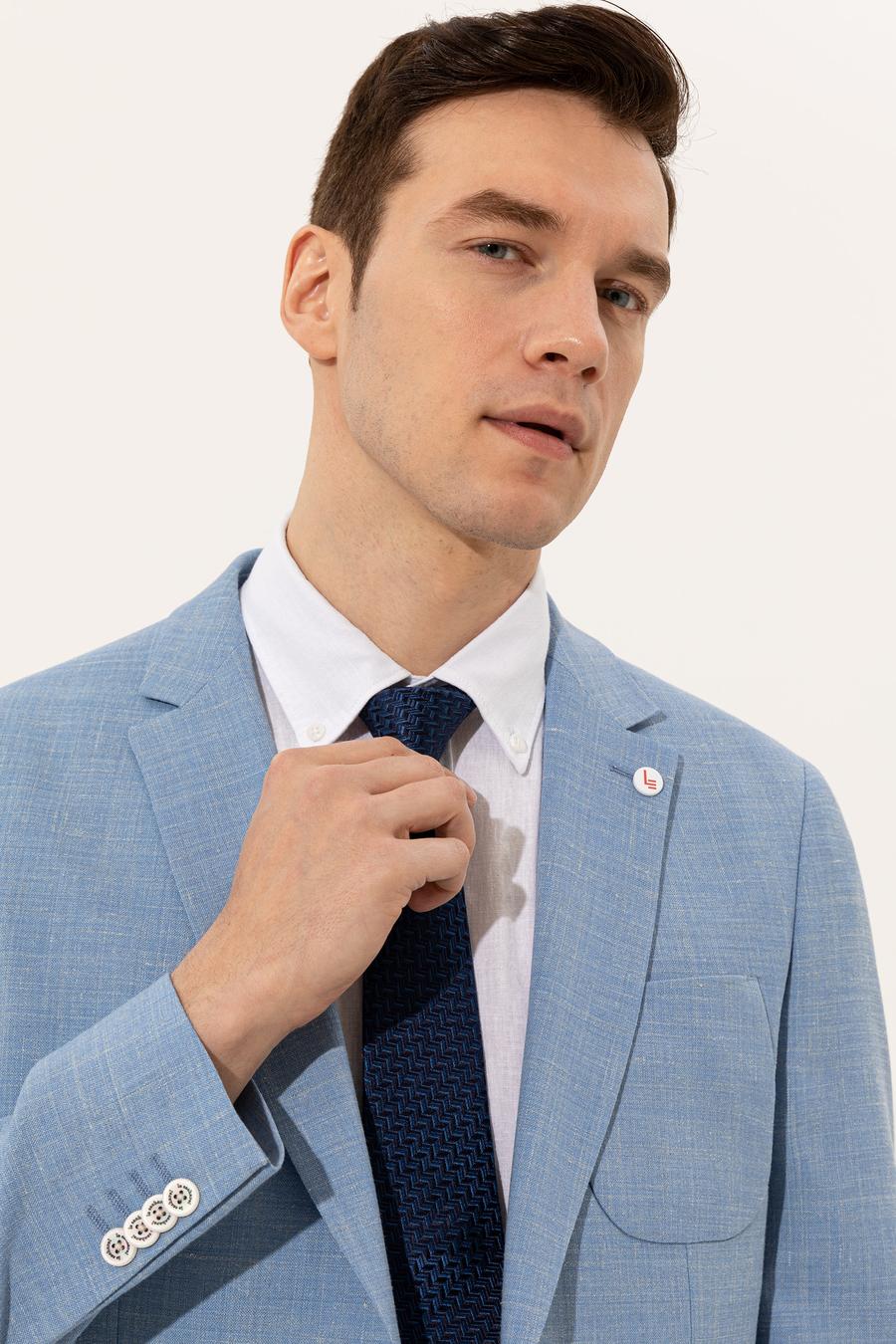 Açık Mavi Ex. Slim Fit Ceket - 50234883140