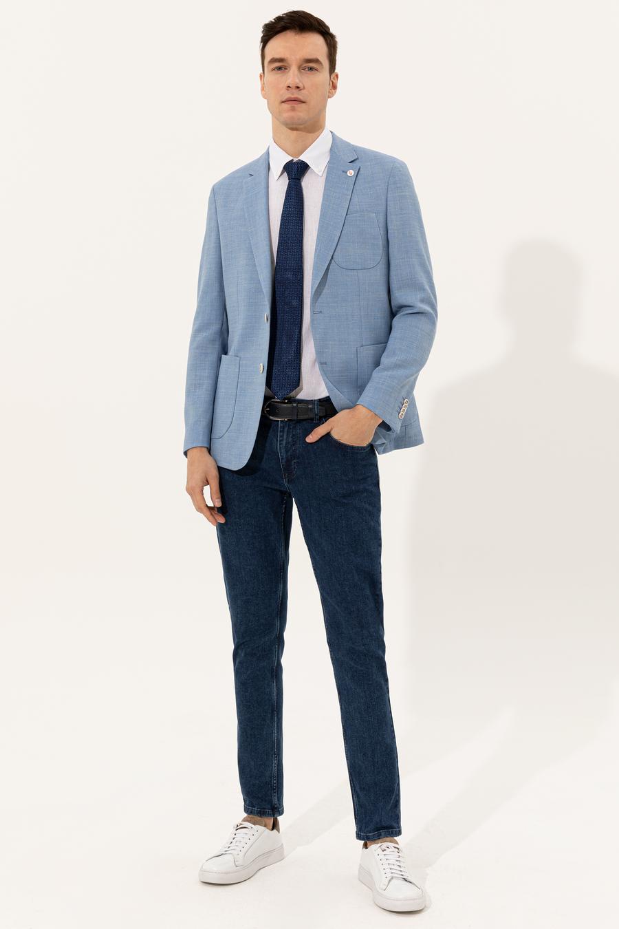 Açık Mavi Ex. Slim Fit Ceket - 50234883140