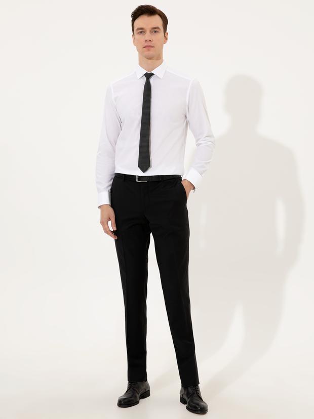 Siyah Slim Fit Kumaş Pantolon