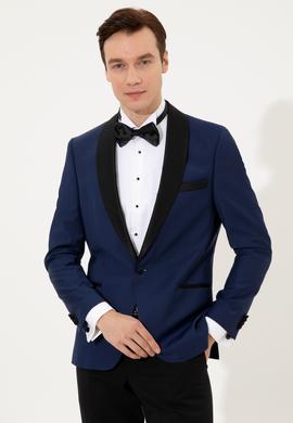 Açık Lacivert Slim Fit Smokin Ceket