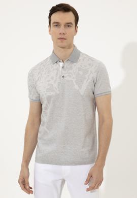 Gri Polo Yaka Slim Fit T-Shirt