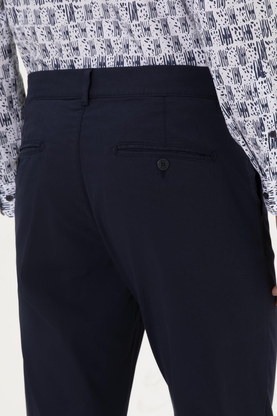 Lacivert Slim Fit Kanvas Pantolon - 50248807078