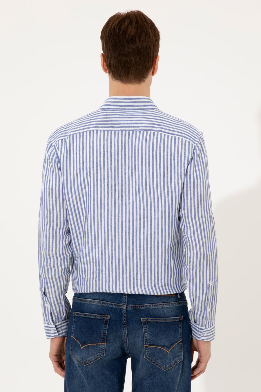 Mavi Slim Fit %100 Keten Gömlek - 50247988089