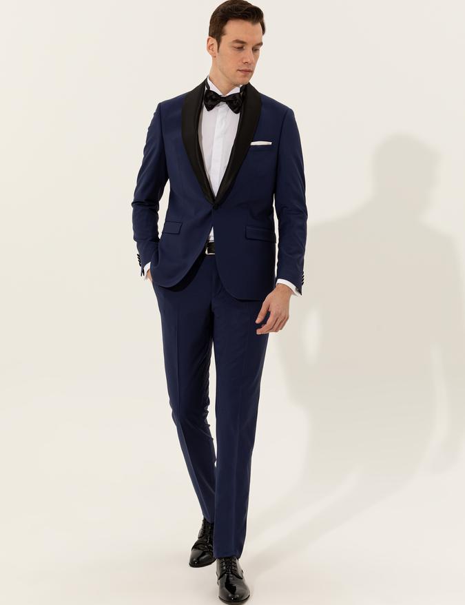 Açık Lacivert Slim Fit Smokin Damatlık