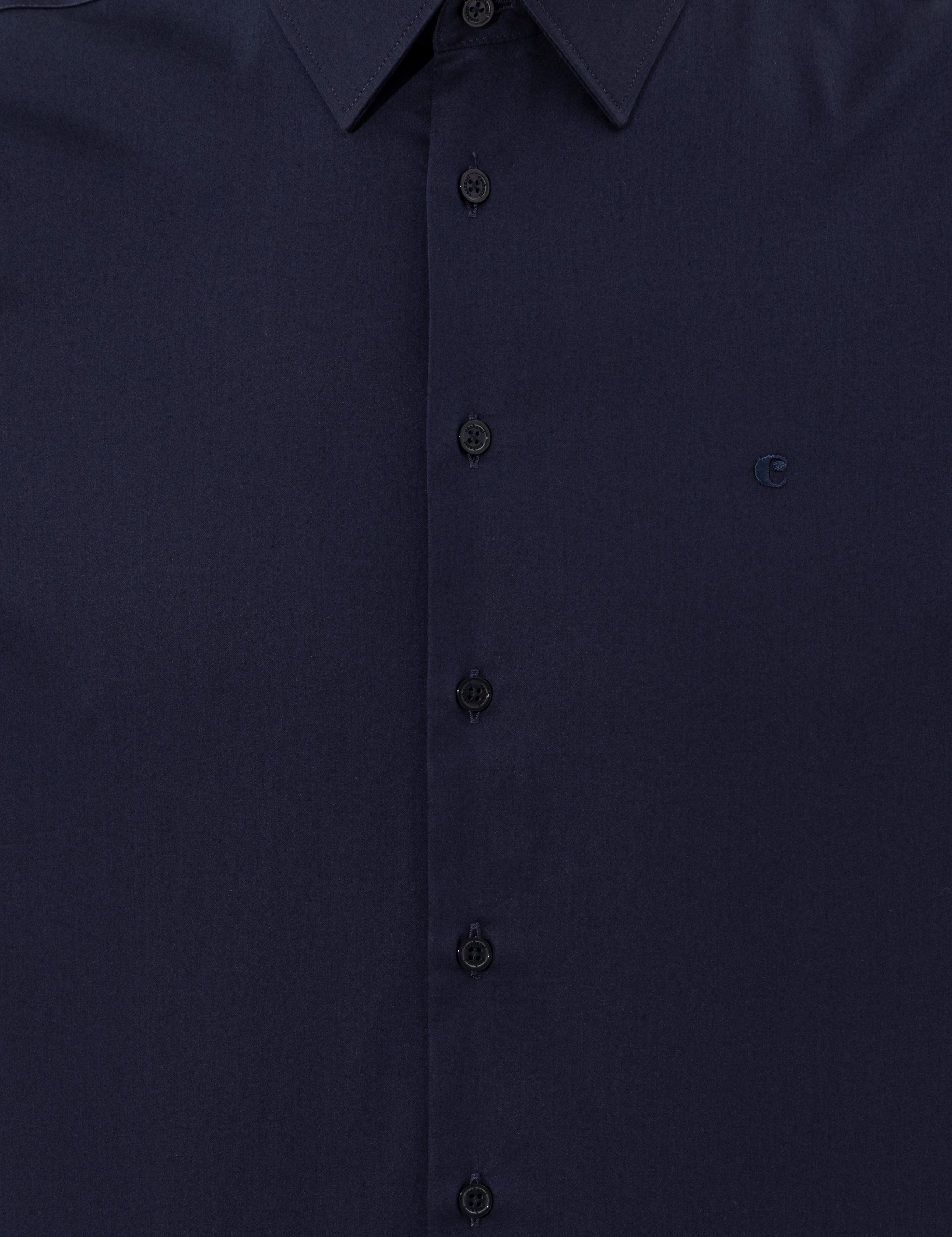 Lacivert Slim Fit Uzun Kollu Basic Gömlek - 50223223065