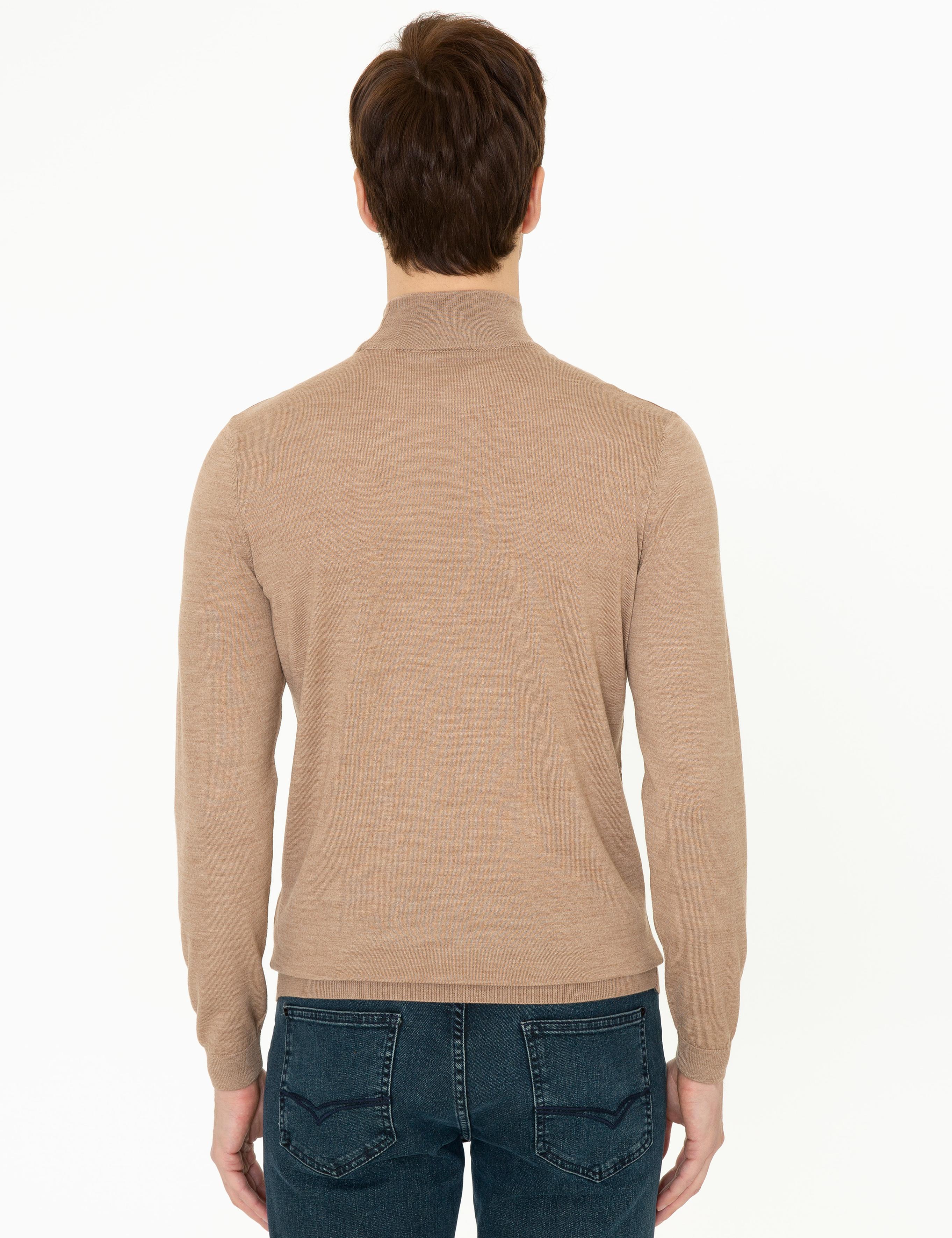 Camel Slim Fit Yarım Balıkçı Basic Triko Kazak - 50237040076