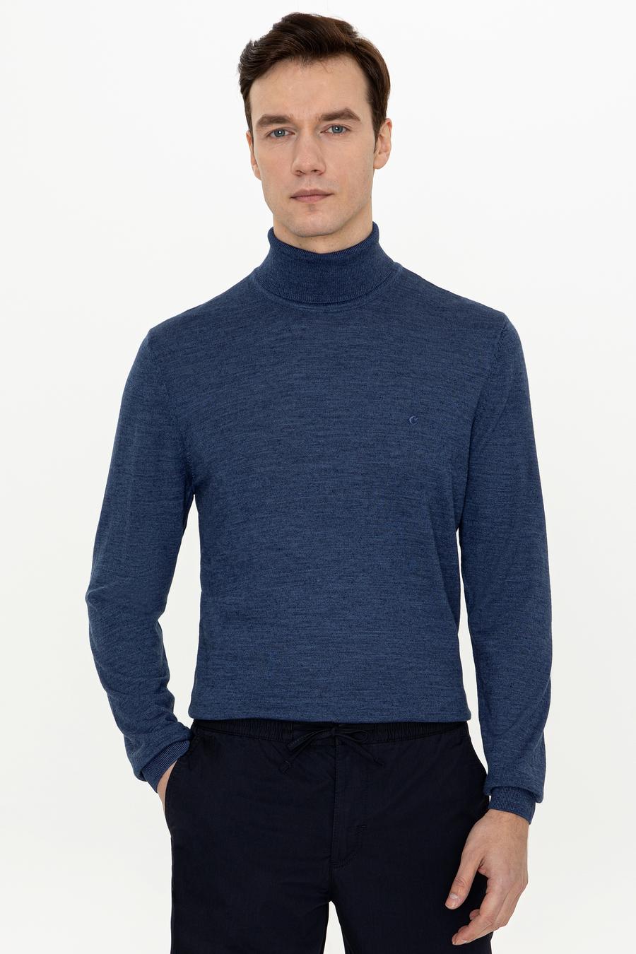 İndigo Slim Fit Balıkçı Yaka Basic Triko Kazak - 50237052049