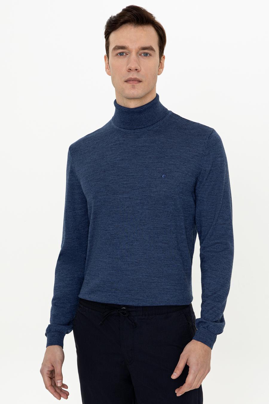 İndigo Slim Fit Balıkçı Yaka Basic Triko Kazak - 50237052049