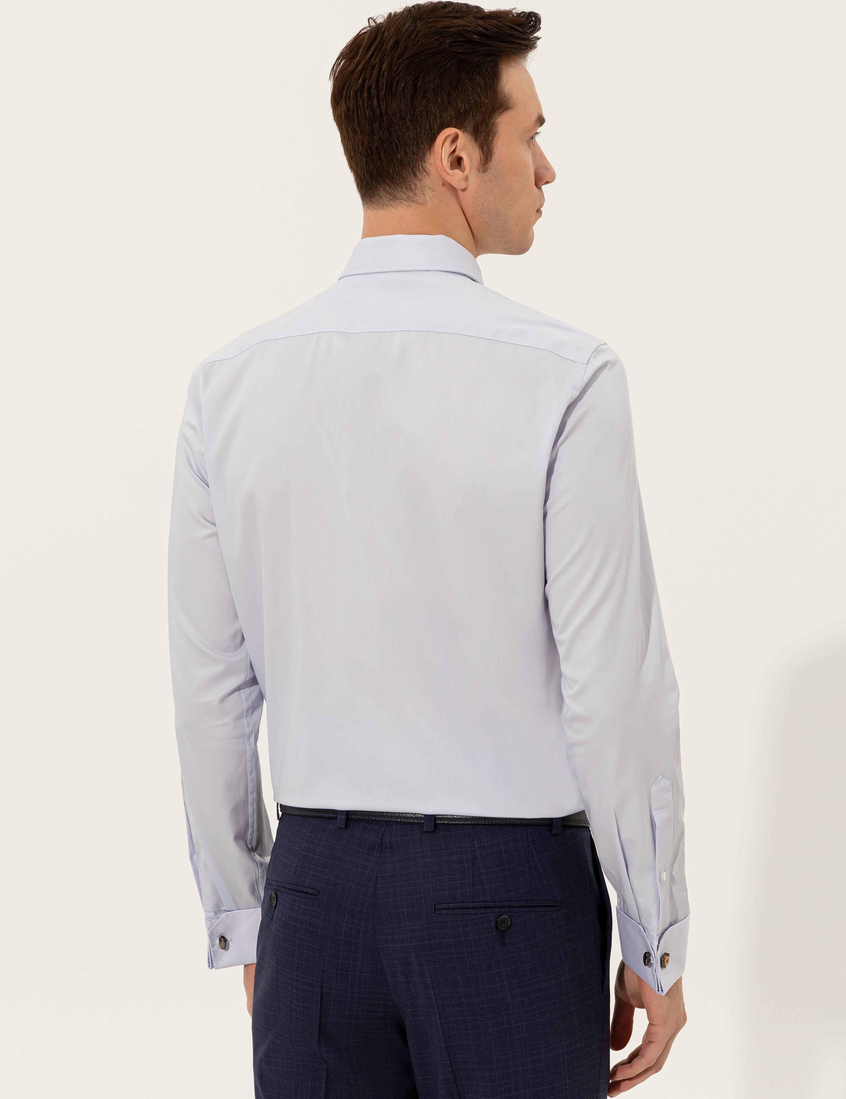 Açık Mavi Slim Fit Basic Gömlek - 50223223030