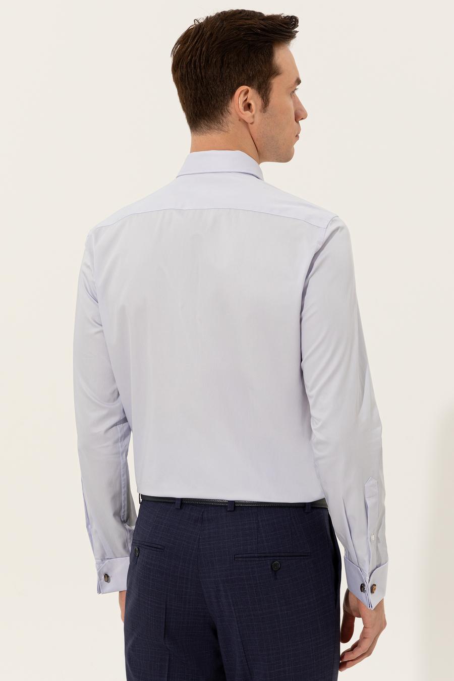 Açık Mavi Slim Fit Basic Gömlek - 50223223030