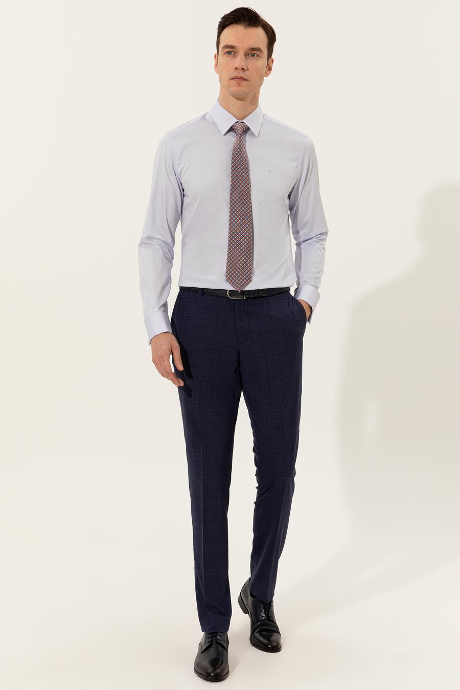 Açık Mavi Slim Fit Basic Gömlek - 50223223030