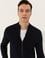 Lacivert Slim Fit Dik Yaka Triko Hırka