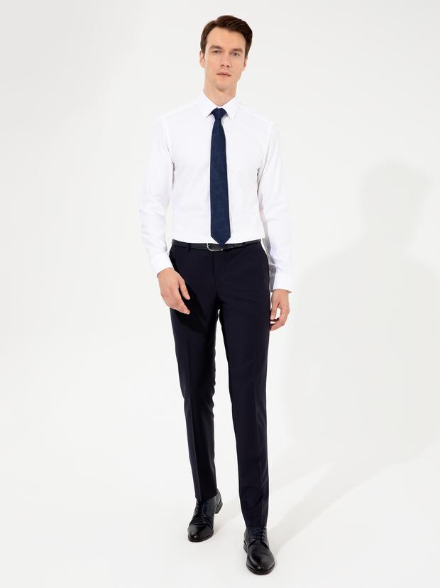 Lacivert Slim Fit Kumaş Pantolon