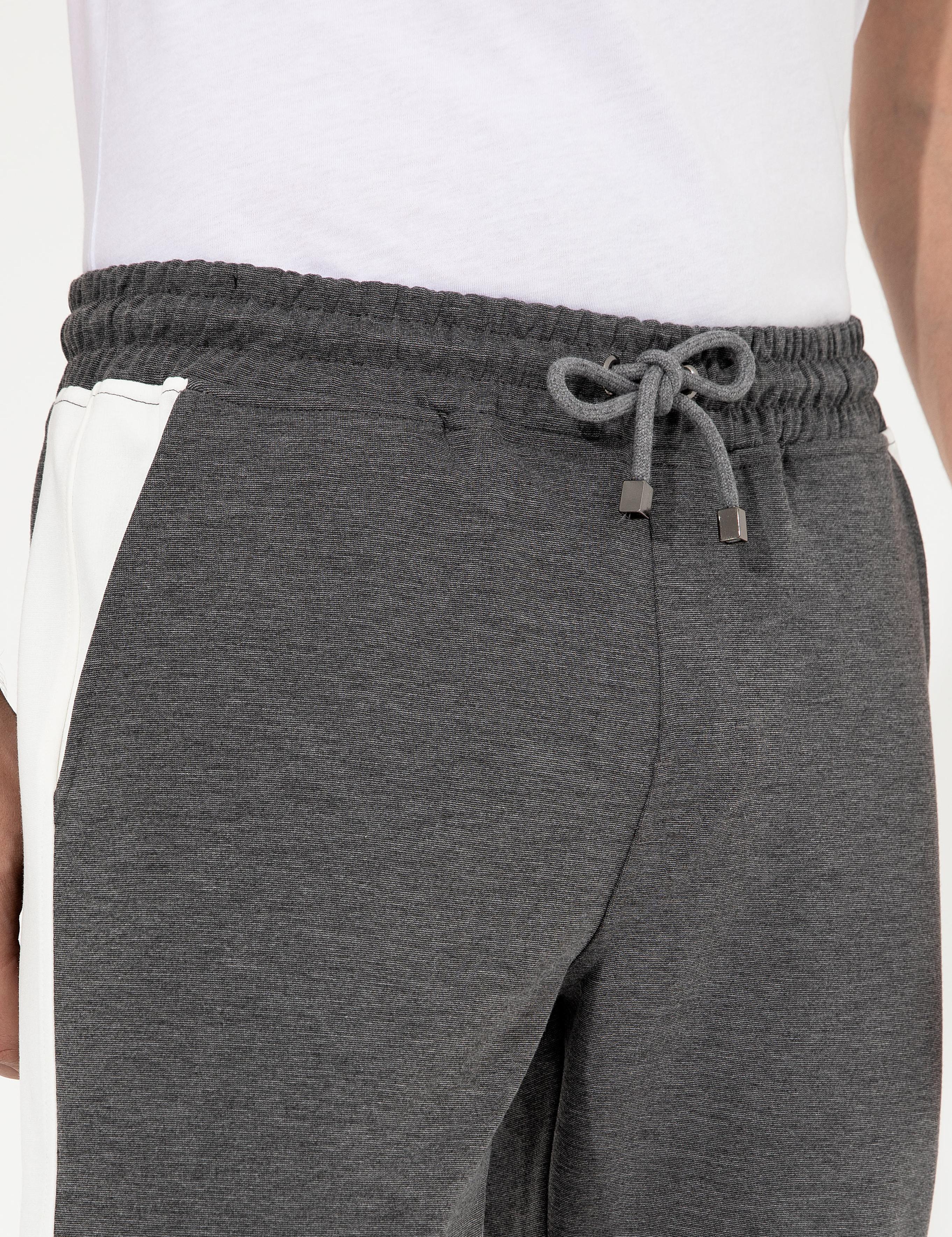 Gri Melanj Slim Fit Eşofman Altı - 50247928017