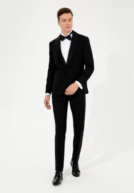 Siyah Slim Fit Smokin Damatlık