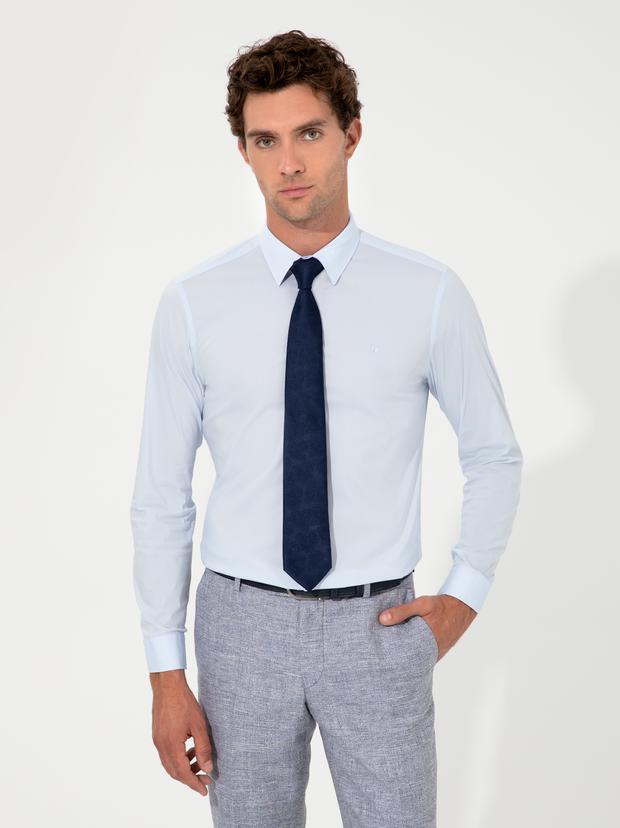 Açık Mavi Slim Fit Basic Gömlek