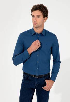 İndigo Slim Fit Uzun Kollu Gömlek