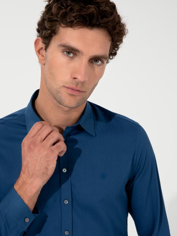 İndigo Slim Fit Gömlek
