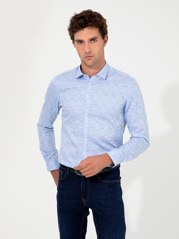 Mavi Slim Fit Gömlek