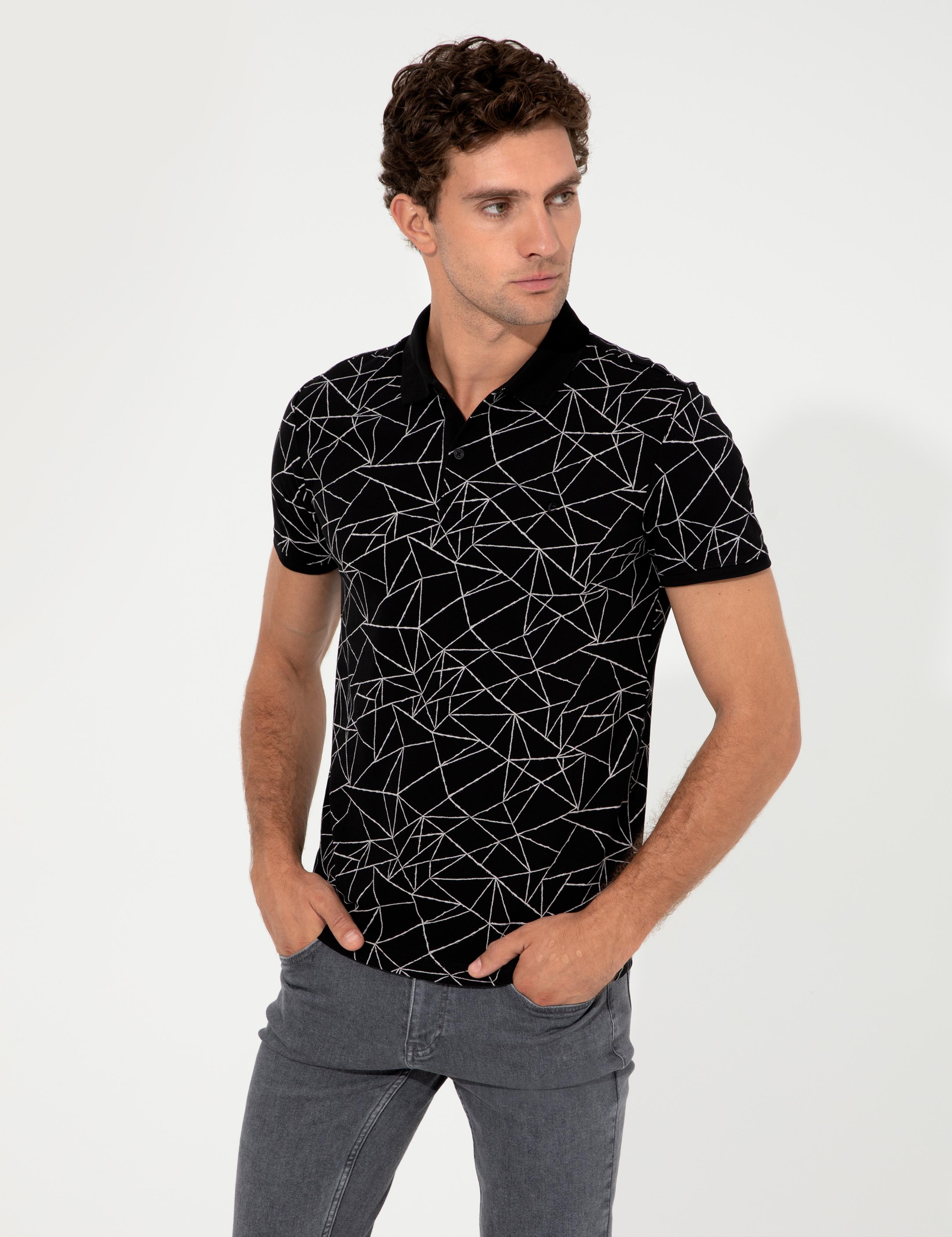 Siyah Polo Yaka T-Shirt - 50230521021