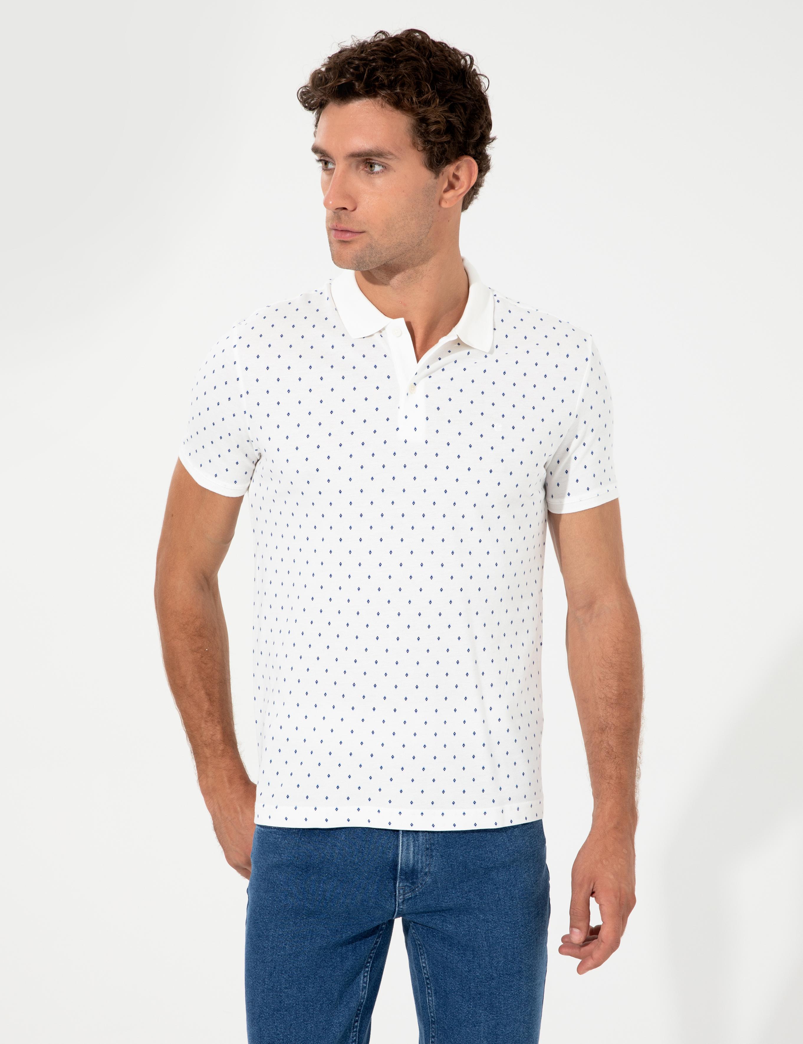 Beyaz Polo Yaka T-Shirt - 50230528005