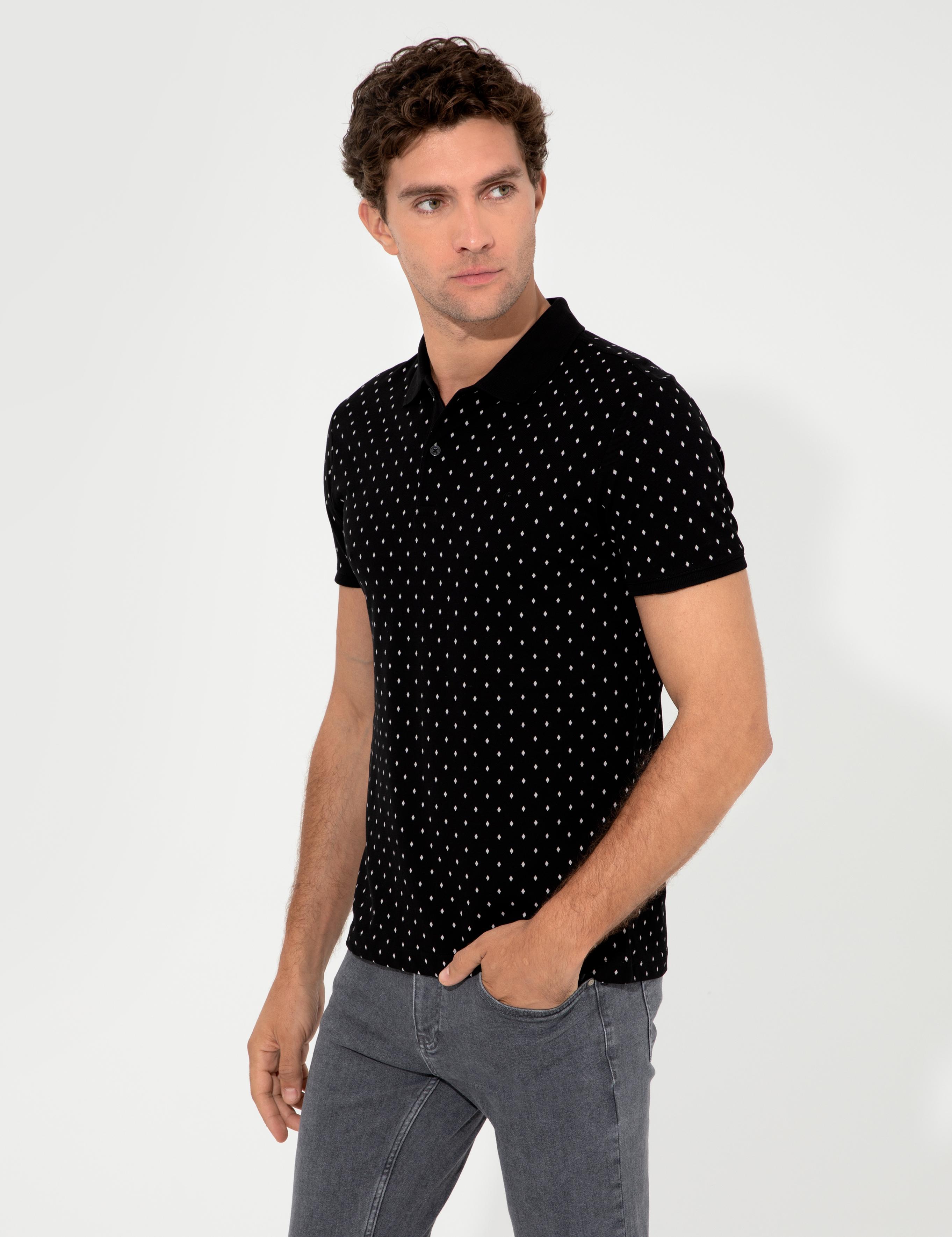Siyah Polo Yaka T-Shirt - 50230528013
