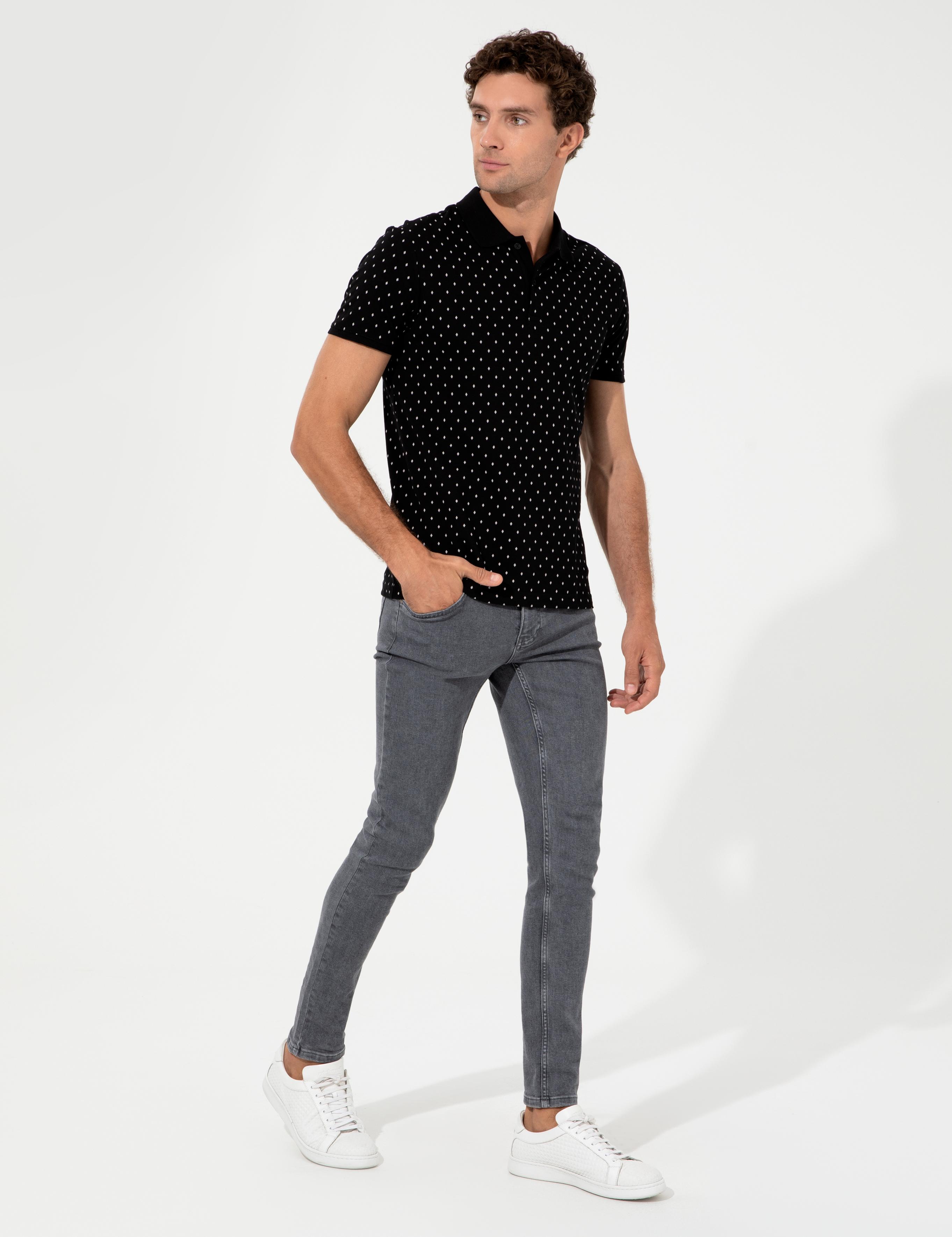 Siyah Polo Yaka T-Shirt - 50230528013