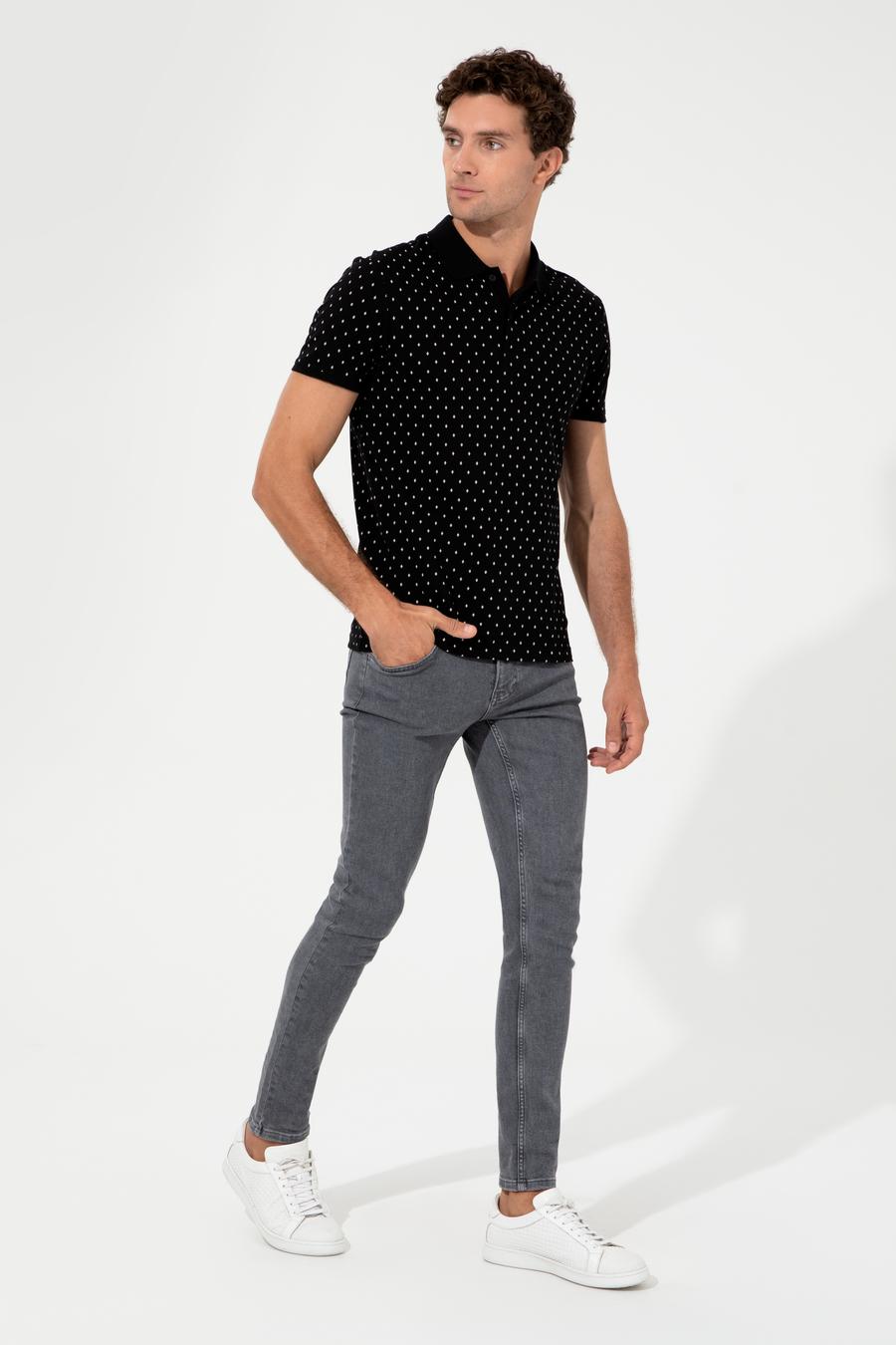 Siyah Polo Yaka T-Shirt - 50230528013