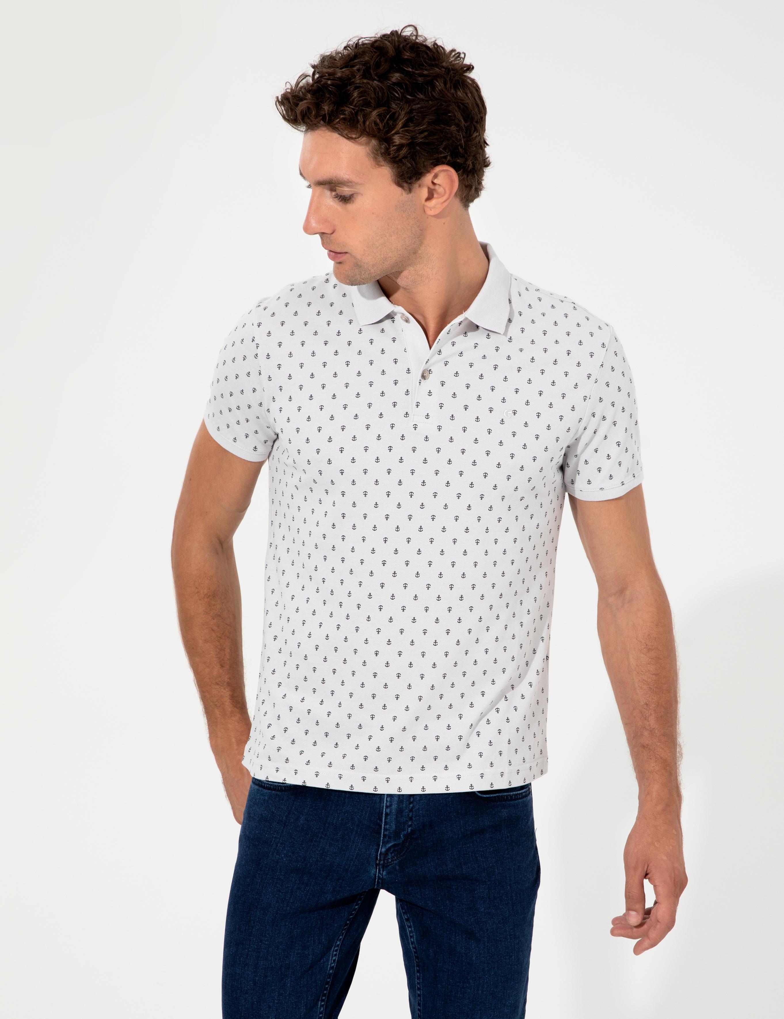 Açık Gri  Polo Yaka T-Shirt - 50230523013