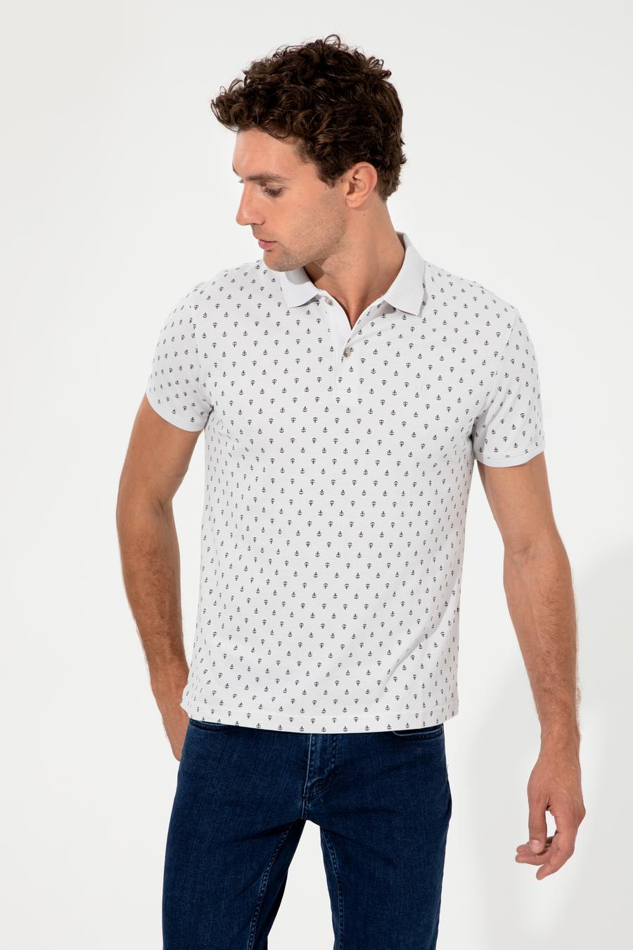 Açık Gri  Polo Yaka T-Shirt - 50230523013