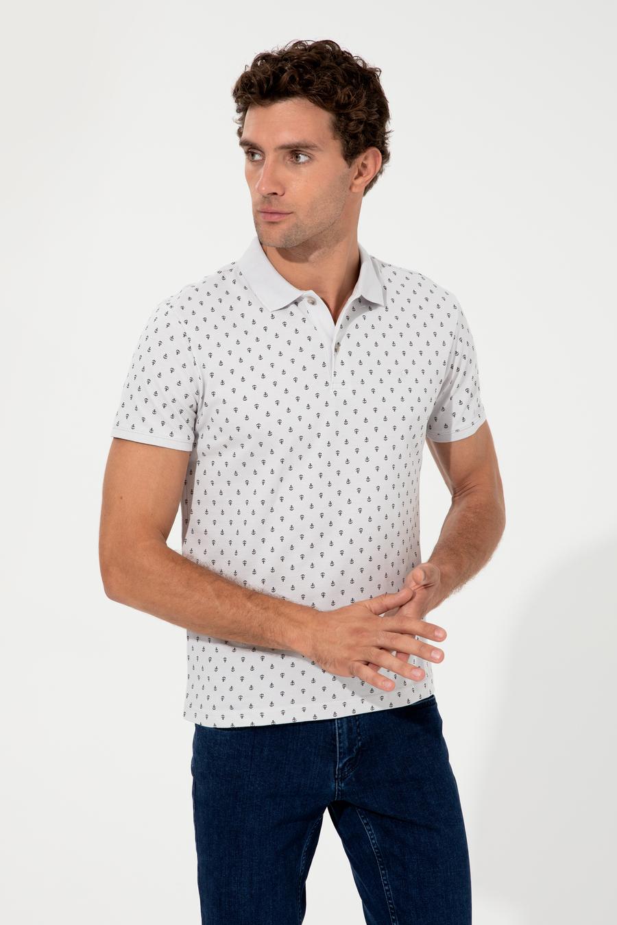 Açık Gri  Polo Yaka T-Shirt - 50230523013
